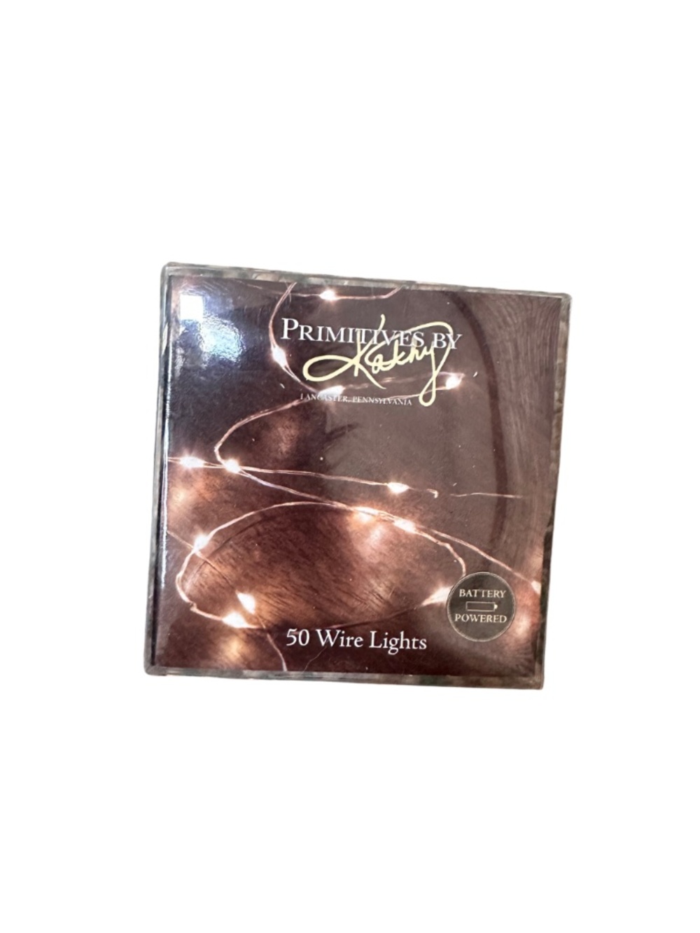 NEW Primitives by Kathy 50 Wire Lights - Gold